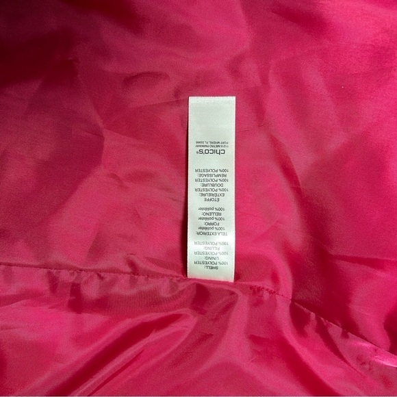 Chico's Fuchsia Pink Quilted Vest Chico's Size 2 - Picture 5 of 5
